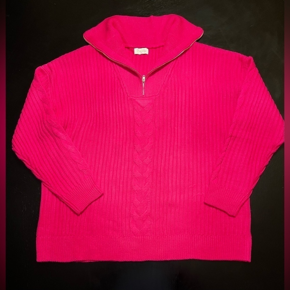 Pink Lily Sweater Hot Pink Size Medium